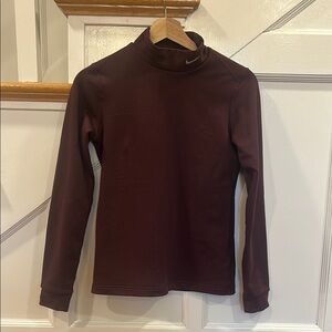 Nike Burgundy Long Sleeve fleece-lined running top size women’s M